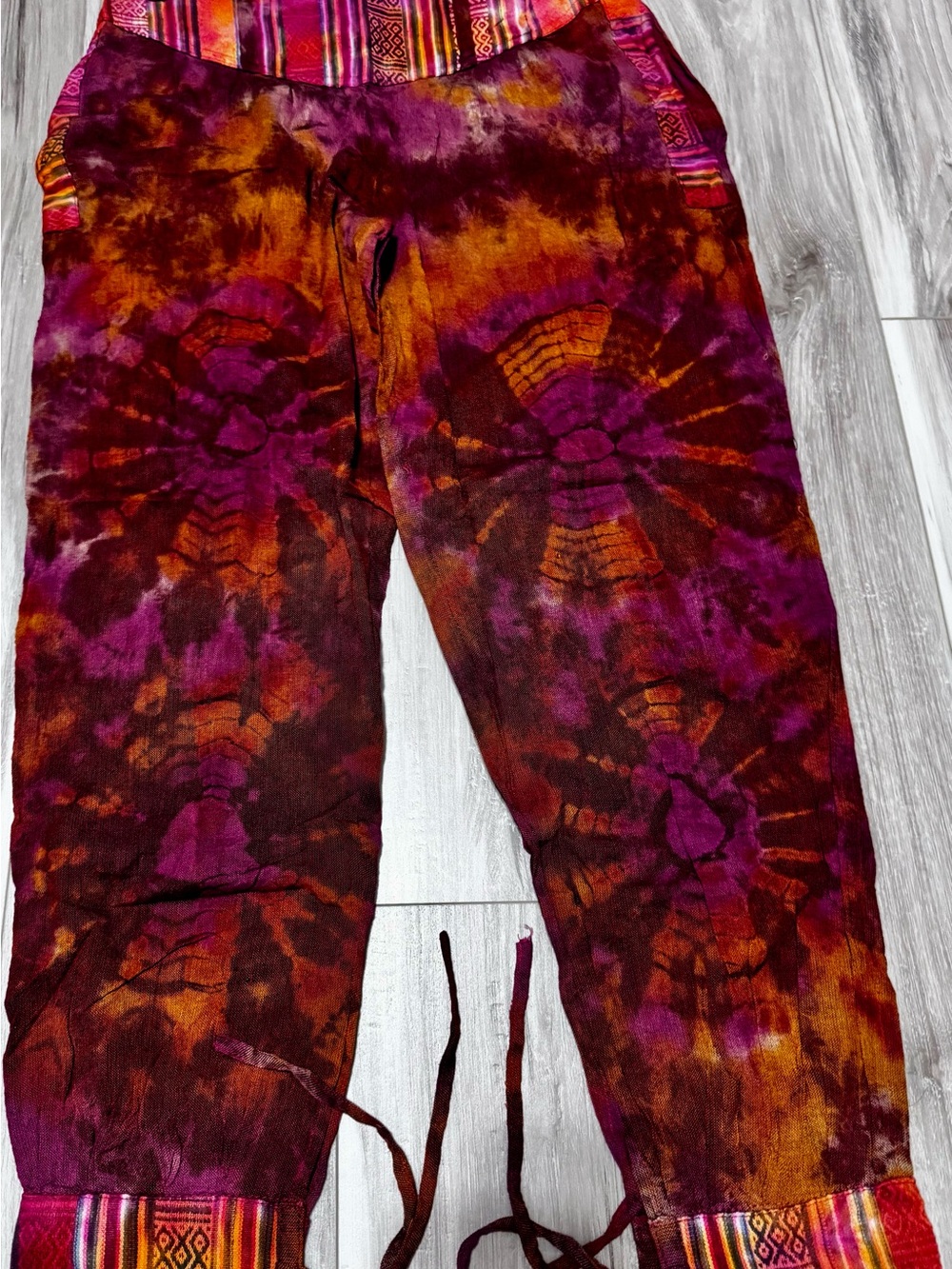 Tie-Dye Pull-On Jogger trousers - Purple & Orange